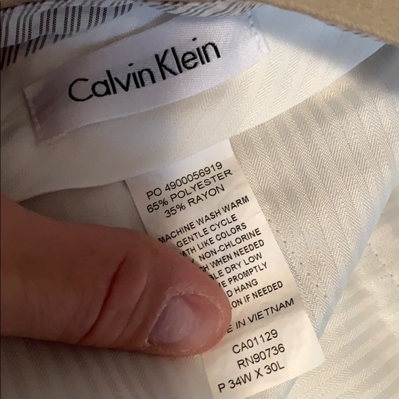 34 x 30 Calvin Klein Khaki Dress Pants - Picture 2 of 5